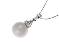 Collar Mujer Collana Perla E Diamanti in Oro blanco Perla CBPL092